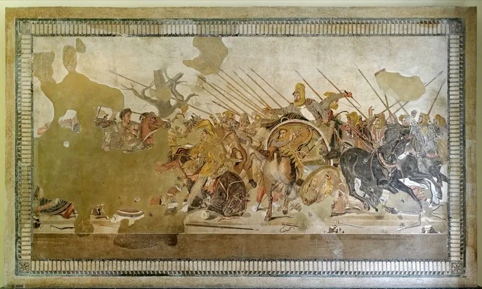 The Alexander Mosaic excavated at Pompeii