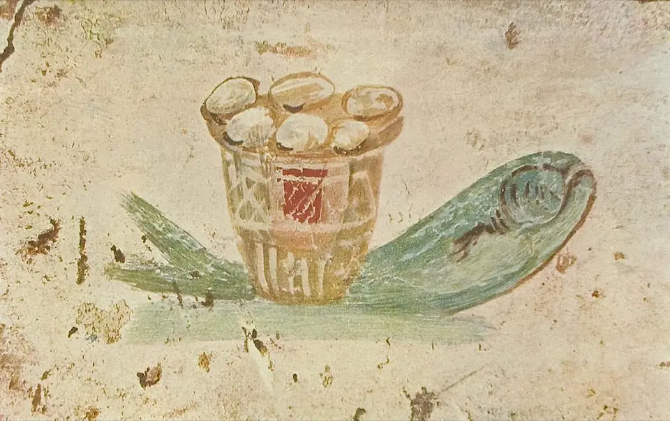 A fish-and-bread fresco in Rome’s catacombs