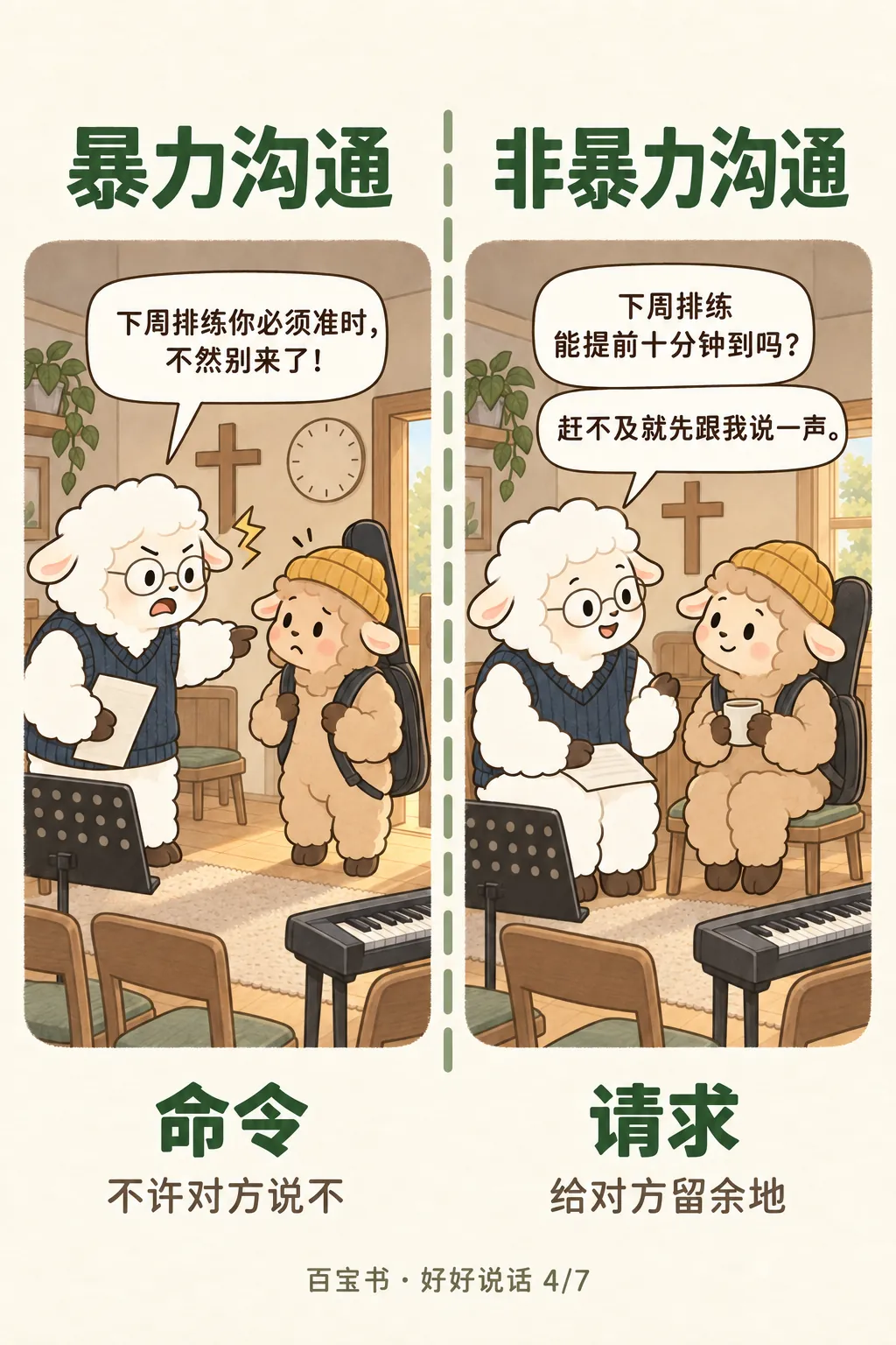 对照插画:命令与请求
