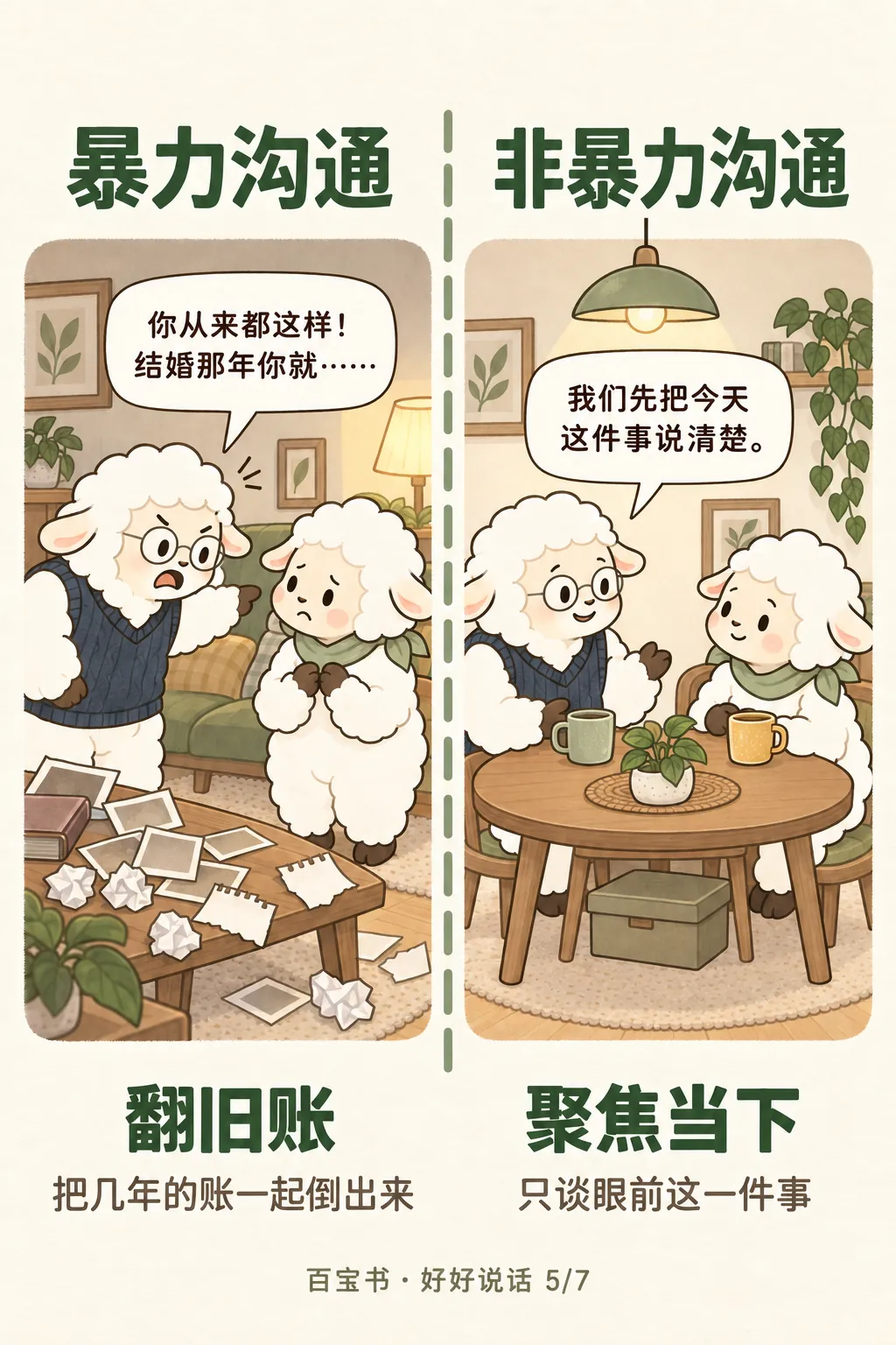 对照插画:翻旧账与聚焦当下