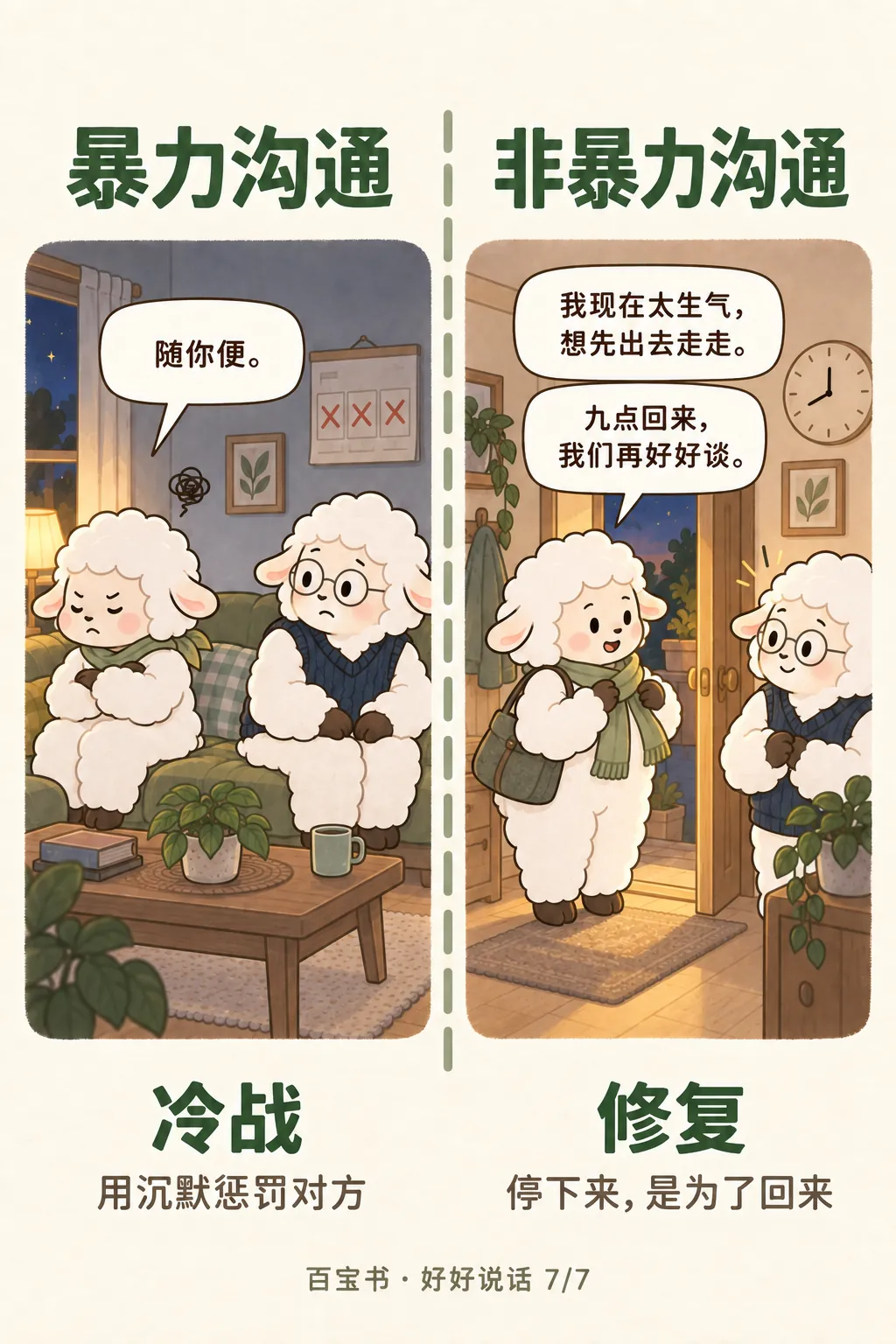 对照插画:冷战与修复
